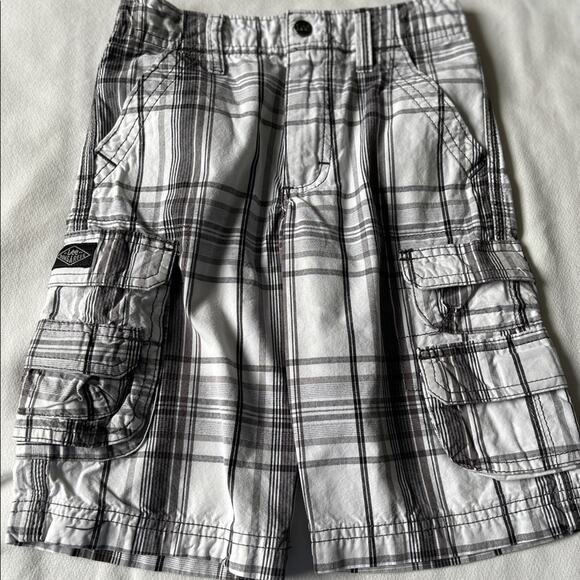 Boys Lee Dungarees Zip Snap stripe Cargo shorts Size 7 - Picture 1 of 6